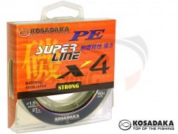 Шнур плетеный Kosadaka Super Line PE X4 150m  Multicolor 0.40mm 28.1kg