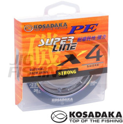 Шнур Kosadaka Super Pe X4 Smoke 150m 0.10mm 3.2kg