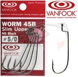 Крючки офсетные Vanfook Worm 45B Slim Upper #3/0 (6шт/уп)