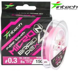 Шнур Intech MicroN PE X4 150m Pink #0.2 0.074mm 2.54kg