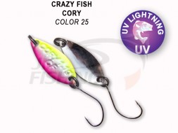 Колеблющиеся блесна Crazy Fish Cory 1.1gr #25