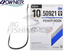 Одинарные крючки Owner 50921 Penny Hook #10