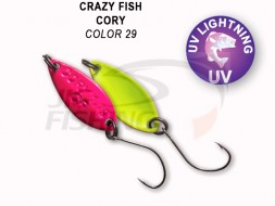 Колеблющиеся блесна Crazy Fish Cory 1.1gr #29