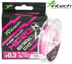 Шнур Intech MicroN PE X4 100m Pink #0.4 0.104mm 4.54kg