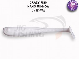 Мягкие приманки Crazy Fish Nano Minnow 1.6&quot; 59 White