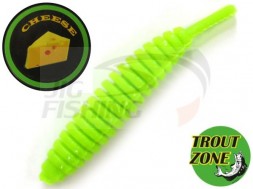 Мягкие приманки Trout Zone Ribber Pupa 1.8&quot; Green Chartreuse Cheese