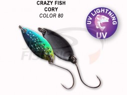 Колеблющиеся блесна Crazy Fish Cory 1.1gr #80