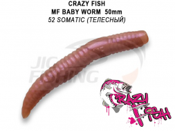 Мягкие приманки Crazy Fish MF Baby Worm 2&quot; #52 Somatic (Squid+Shrimp)