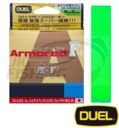 Шнур Duel Armored F+ 100m Neon Green #0.2 0.08mm 2.5kg