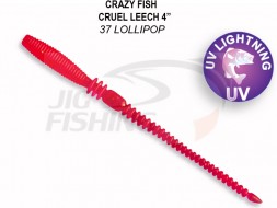 Мягкие приманки Crazy Fish  Cruel Leech 4&quot; #37 Lollipop