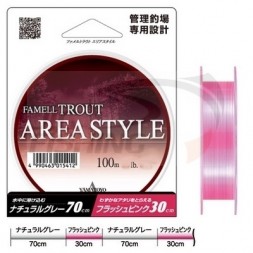 Монолеска Yamatoyo Famell Trout Area Style 100m Pink #0.6 0.128mm 1kg