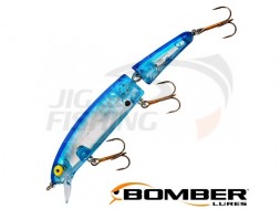 Воблер Bomber Jointed Long A B15J 119F #PTL Silver Prism Blue Back
