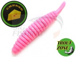 Мягкие приманки Trout Zone Ribber Pupa 2.1&quot; Pink Cheese (9шт/уп)