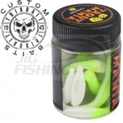 Мягкие приманки Trixbait Trout Mania Fat Worm 3&quot; #202 Chartreuse White Cheese