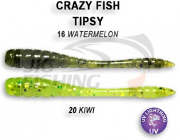 Мягкие приманки Crazy Fish Tipsy 1.2&quot; #16 Watermelon #20 Kiwi