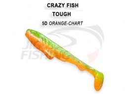 Мягкие приманки  Crazy Fish Tough 4&quot; 5D Orange Chart