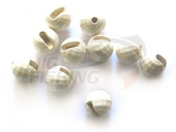 Вольфрамовые головки граненые с вырезом Tungsten Beads Pearl White