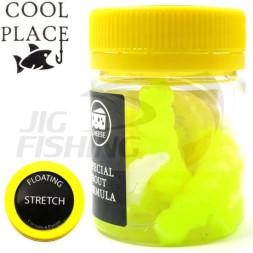 Силикон личинка Cool Place Big Junior Floating Stretch 1.7&quot; #Chartreuse White