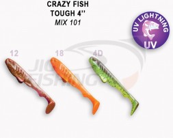 Мягкие приманки  Crazy Fish Tough 4&quot; Mix 101