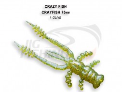 Мягкие приманки Crazy Fish CrayFish 3&quot;  01 Olive