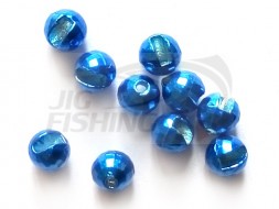 Вольфрамовые головки граненые с вырезом Tungsten Beads Mettalic Blue