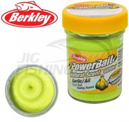 Паста форелевая Berkley Natural Scent Trout Bait 50gr Chartreuse Glitter Garlic
