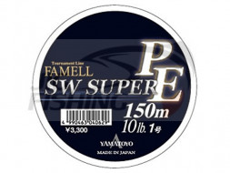 Шнур Yamatoyo SW Super PE Blue 150m #0.6 0.128mm 2.8kg