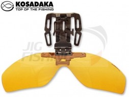 Накладка поляризационная Kosadaka Clip-on-Clap на бейсболку Yellow